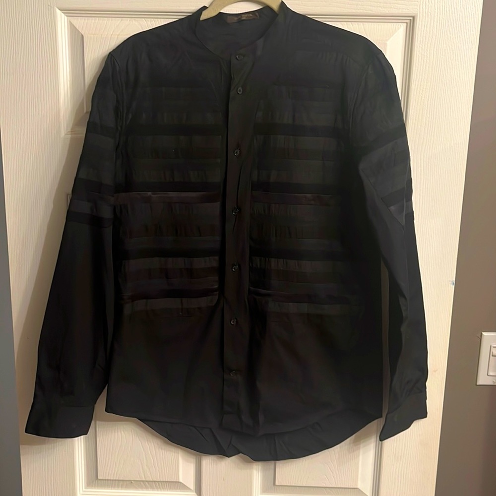 Louis Vuitton men shirt, black with stripes, size L